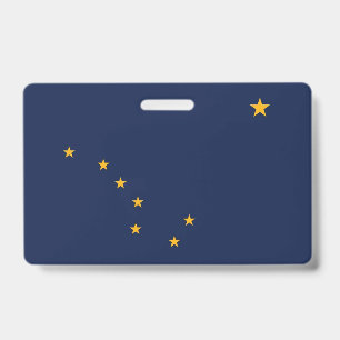 Crachá com a bandeira do estado do Alasca, EUA