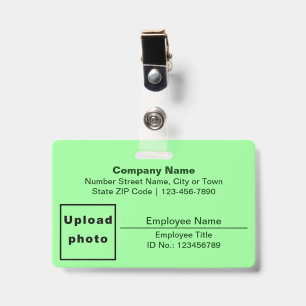 Crachá Com base em texto / Com foto do funcionário Retâng