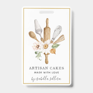 Crachá comercial Baker Chef Watercolor