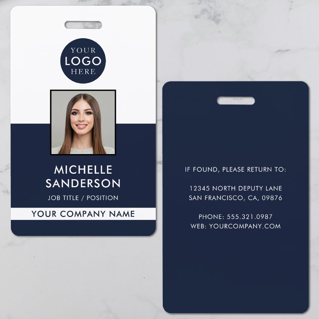 Crachá Company Logo Staff Employee Photo ID (Company Logo Staff Employee Photo ID Badge
)