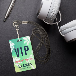 Crachá Concertação de Acesso Total VIP Personalizado