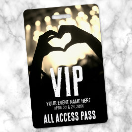 Crachá Concerto Personalizado de Acesso Total VIP
