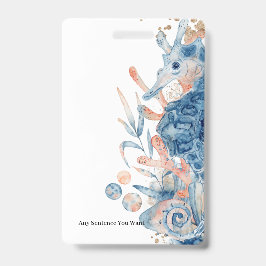 Crachá Concha de cavalo-marinho debaixo do mar chá de beb