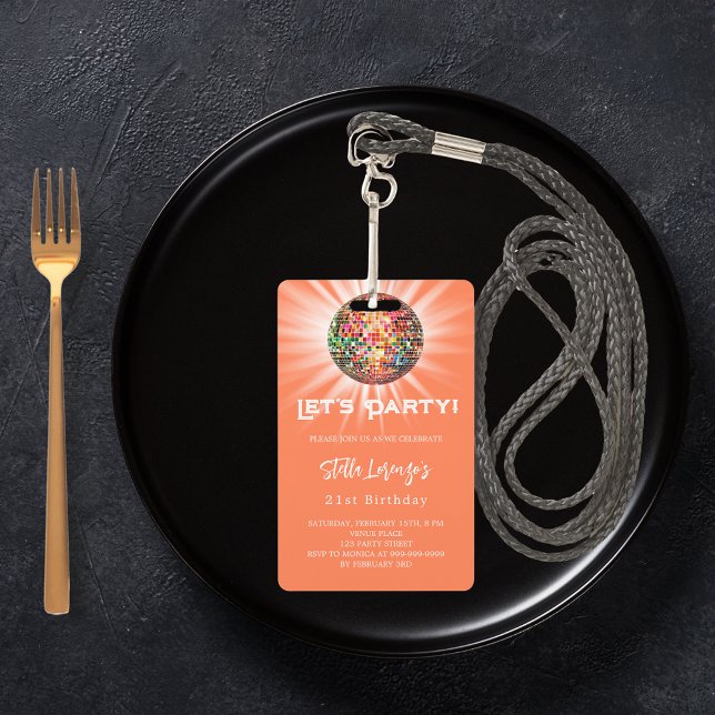 Crachá Concurso de aniversário de laranja para corais do  (Criador carregado)