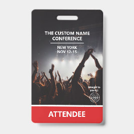 Crachá Conferência do Participante do Código QR do Logoti