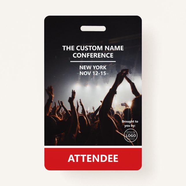 Crachá Conferência do Participante do Código QR do Logoti (Frente)