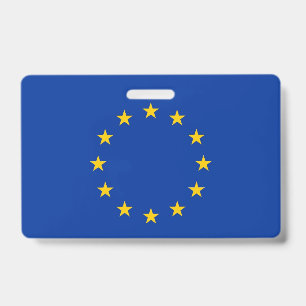 Crachá conhecido com a bandeira da União Europei
