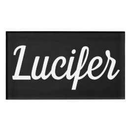 Crachá conhecido magnético retangular de Lucifer