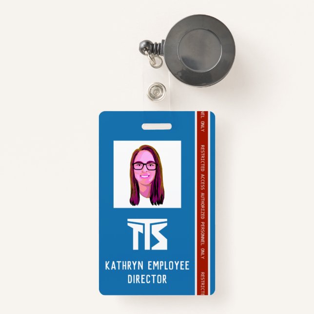 Crachá Construção de alto risco profissional (Frente com retrátil)