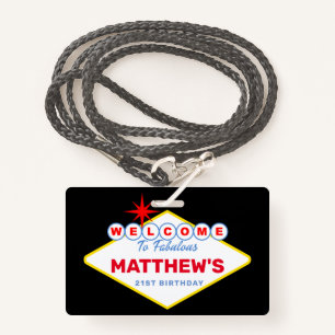 Crachá Convite de aniversário de Passagem VIP Sinal de La