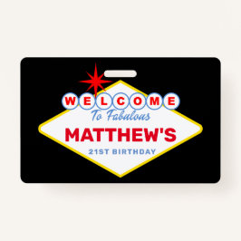 Crachá Convite de aniversário de Passagem VIP Sinal de La