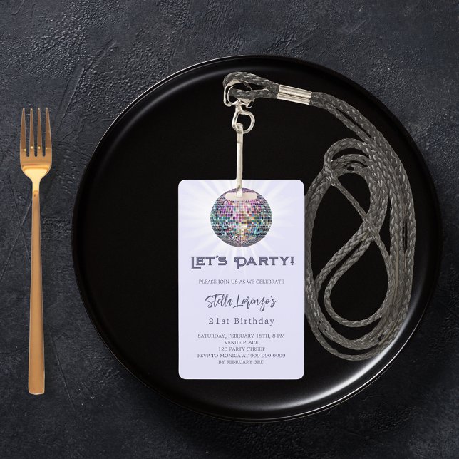 Crachá Convite de aniversário violento para lavanda do pa (Criador carregado)