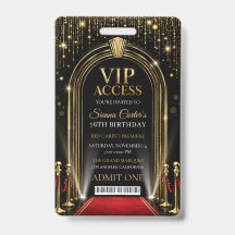 Convite de Aniversário VIP Tapete Vermelho Hollywo
