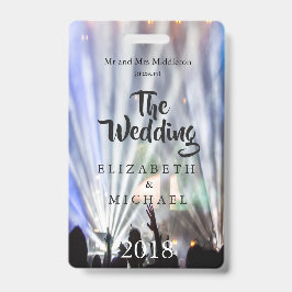 Crachá Convite De Casamento De Luzes Brilhantes De Festiv