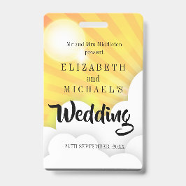 Crachá Convite De Casamento De Tema De Festival