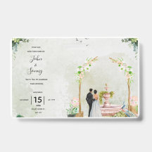 Convite de Casamento para Jardim Floral Caprichoso