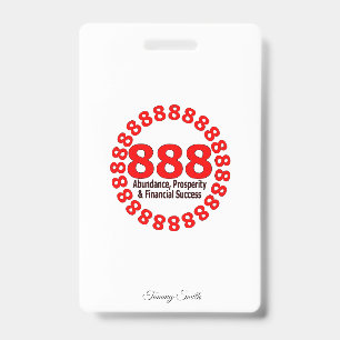 Crachá Convite Elegante Número Anjo 888