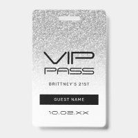 Convite VIP Brilho Sombra Prata Glamour 21º Aniver