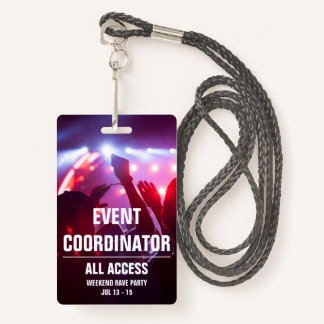Crachá Coordenador de eventos personalizado - Todos os ac