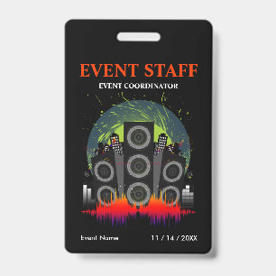 Crachá Coordenador de Funcionarios de Evento de Explosão