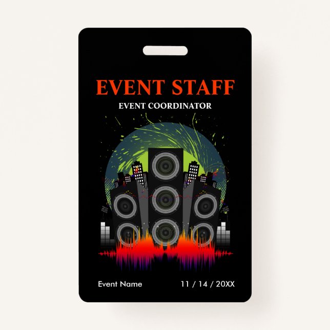 Crachá Coordenador de Funcionarios de Evento de Explosão  (Frente)