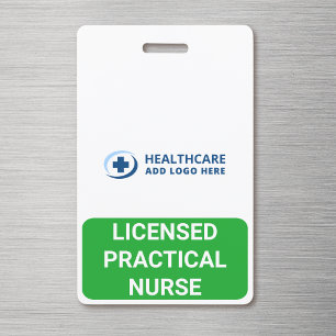 Crachá Cor Personalizada Enfermeira de Papel Médico LPN C