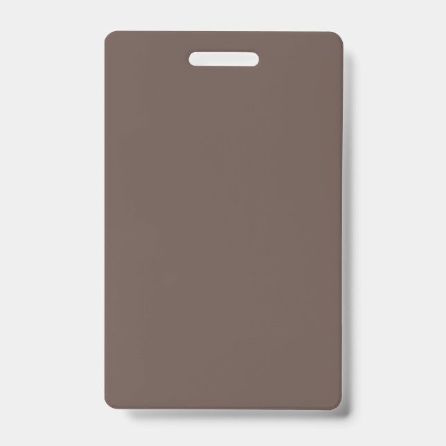 Crachá Cor sólida simples média taupe marrom pastel (Frente)