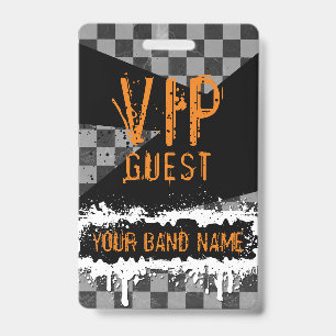 Crachá Cordão VIP de Merchandising de Banda Personalizado