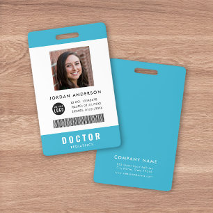 Crachá Cores Personalizadas Adicionar Logotipo ID Médico
