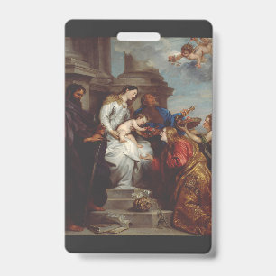 Crachá Coroação de Santa Rosália por Anthony van Dyck