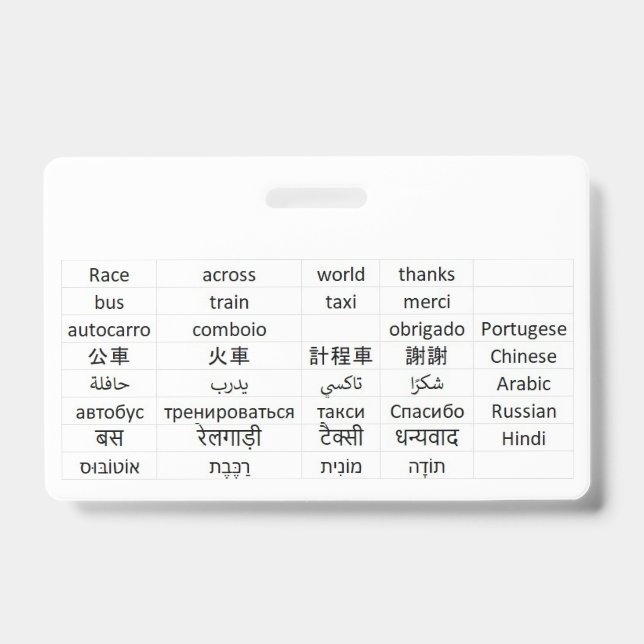 Crachá corrida pelo mundo (Frente)