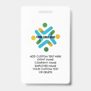 Crachá Costume Logotipo e negócio de Costume Texto Event