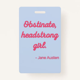 Crachá Cota de Orgulho e Preconceito II - Estilo Bonito