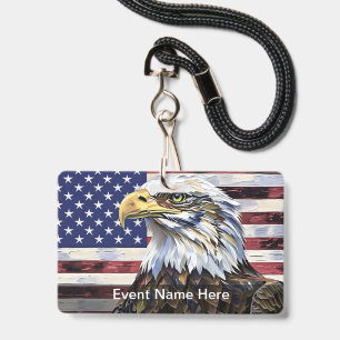 Crachá Crachás de Evento com Tema Americano Econômico