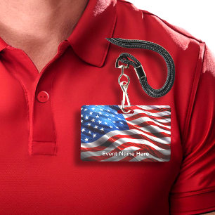 Crachá Crachás de Evento com Tema Americano Econômico