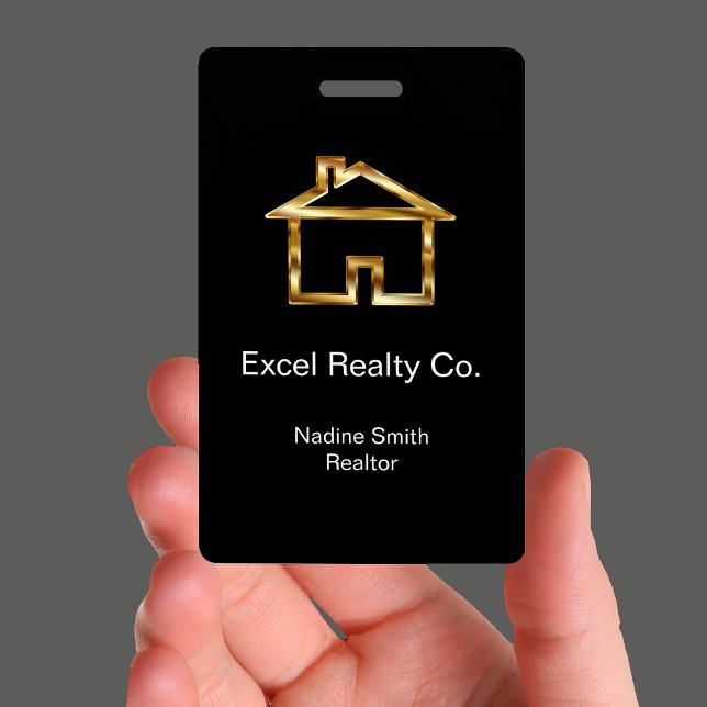 Crachá Crachás de ID de Campo do Realtor Clássico (Criador carregado)