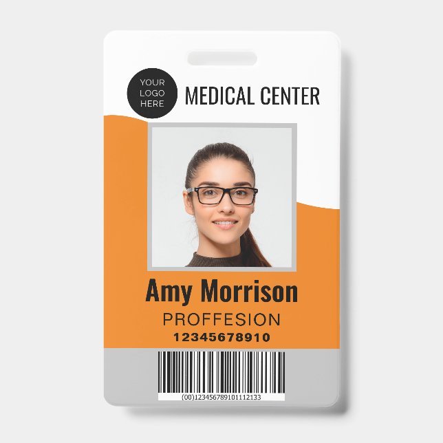 Crachá CRACHÁS de identificação com pátios para empregado (Frente)