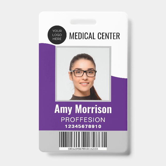 Crachá CRACHÁS de identificação com pátios para empregado (Frente)