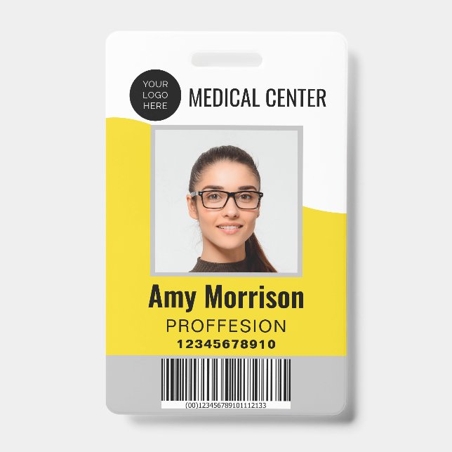 Crachá CRACHÁS de identificação com pátios para empregado (Frente)