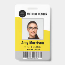 CRACHÁS de identificação com pátios para empregado