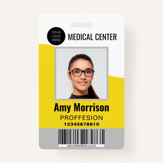 Crachá CRACHÁS de identificação com pátios para empregado (Frente)