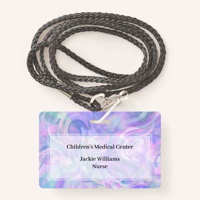 Crachá Crachás de Nome do Funcionarios Médico do Hospital (Frente com cordão)