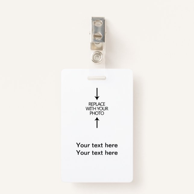 Crachá Crachás do empregado da identificação com foto (Frente com Clipe)