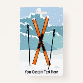 Crachá Crachás feitos sob encomenda do esqui do texto