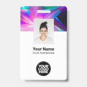 Crachá Crachás holográficos personalizados para funcionár