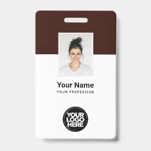 Crachá Crachás Personalizados de Nome de Funcionário Corp