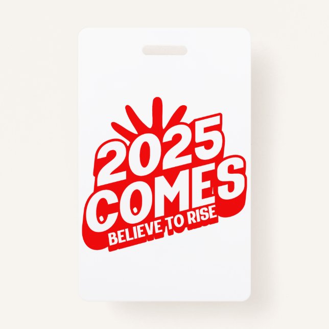 Crachá "Crença em Movimento: Série 2025" (Frente)