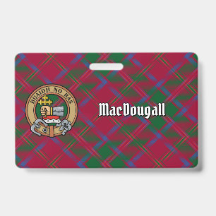 Crachá Crest do Clã MacDougall sobre Tartan