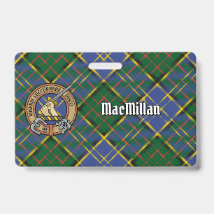 Crachá Crestão do Clã MacMillan sobre Tartan de Caça