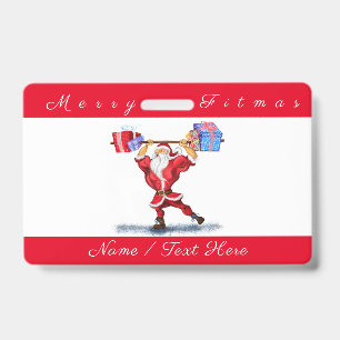 Crachá Criador de Porcos Papai Noel com presentes de Nata